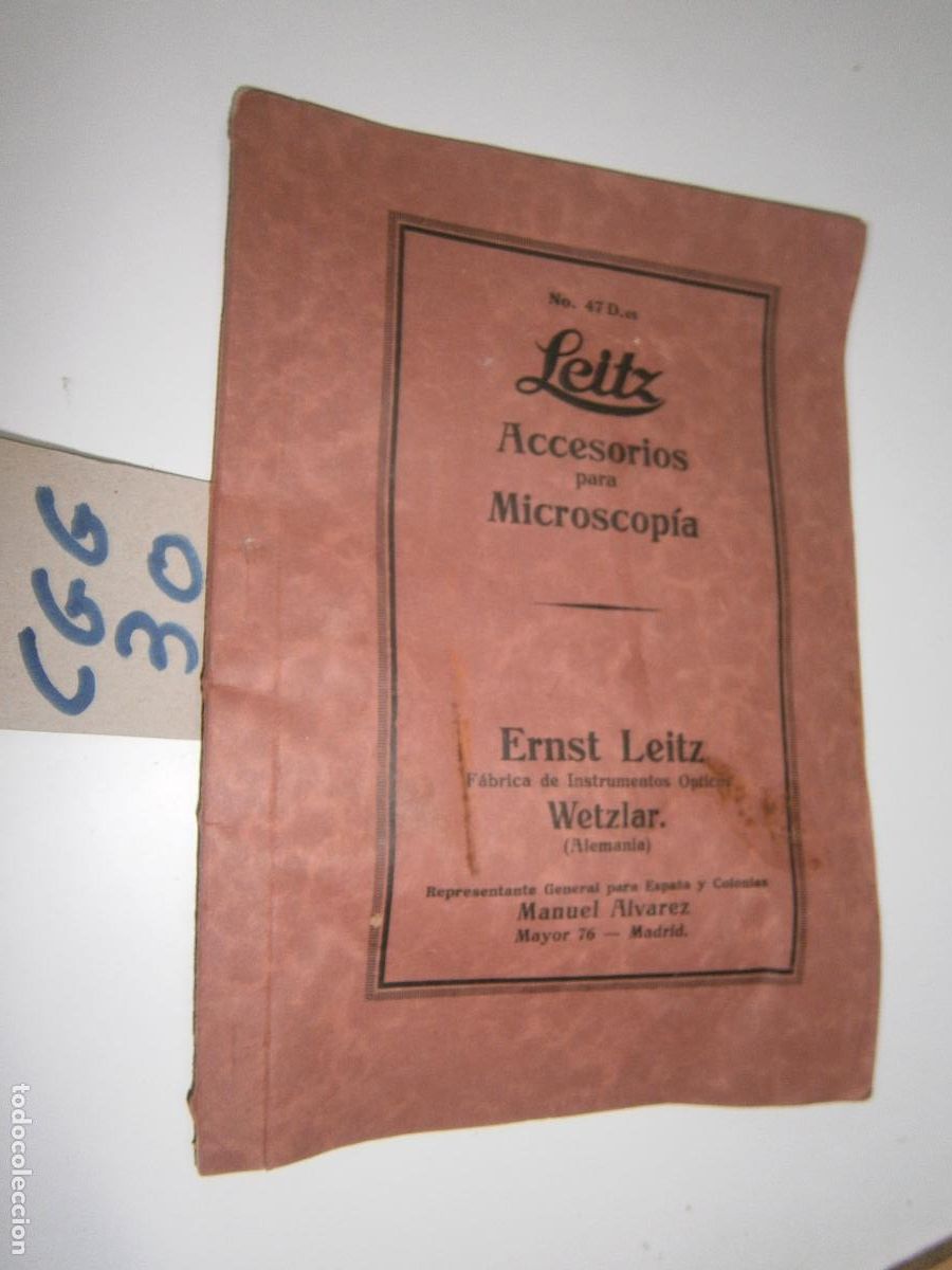 Antig&uuml;edades: ANTIGUO CATALOGO DE ACCESORIOS PARA MICROSCOPIA - Foto 1