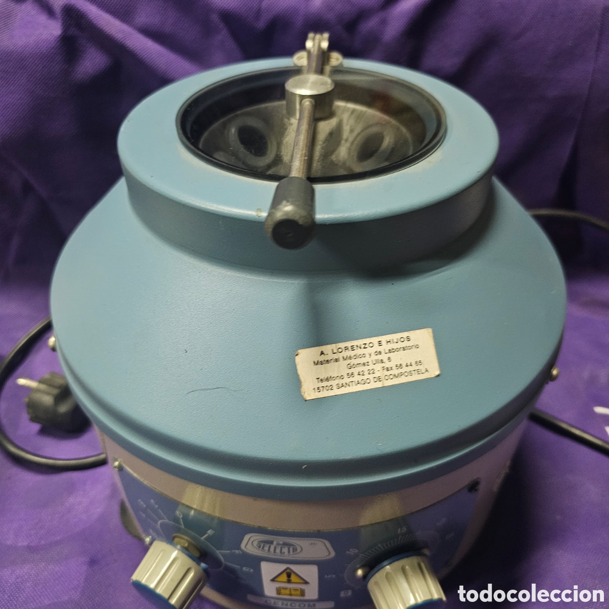 Antig&uuml;edades: CENTRIFUGADORA DE LABORATORIO SELECTA CENCOM FUNCIONANDO - Foto 2