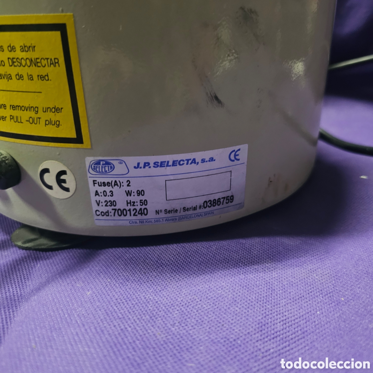 Antig&uuml;edades: CENTRIFUGADORA DE LABORATORIO SELECTA CENCOM FUNCIONANDO - Foto 6