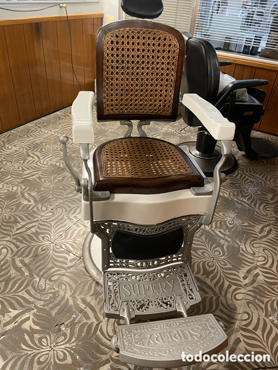 Antig&uuml;edades: Sill&oacute;n barber&iacute;a restaurado - Foto 5
