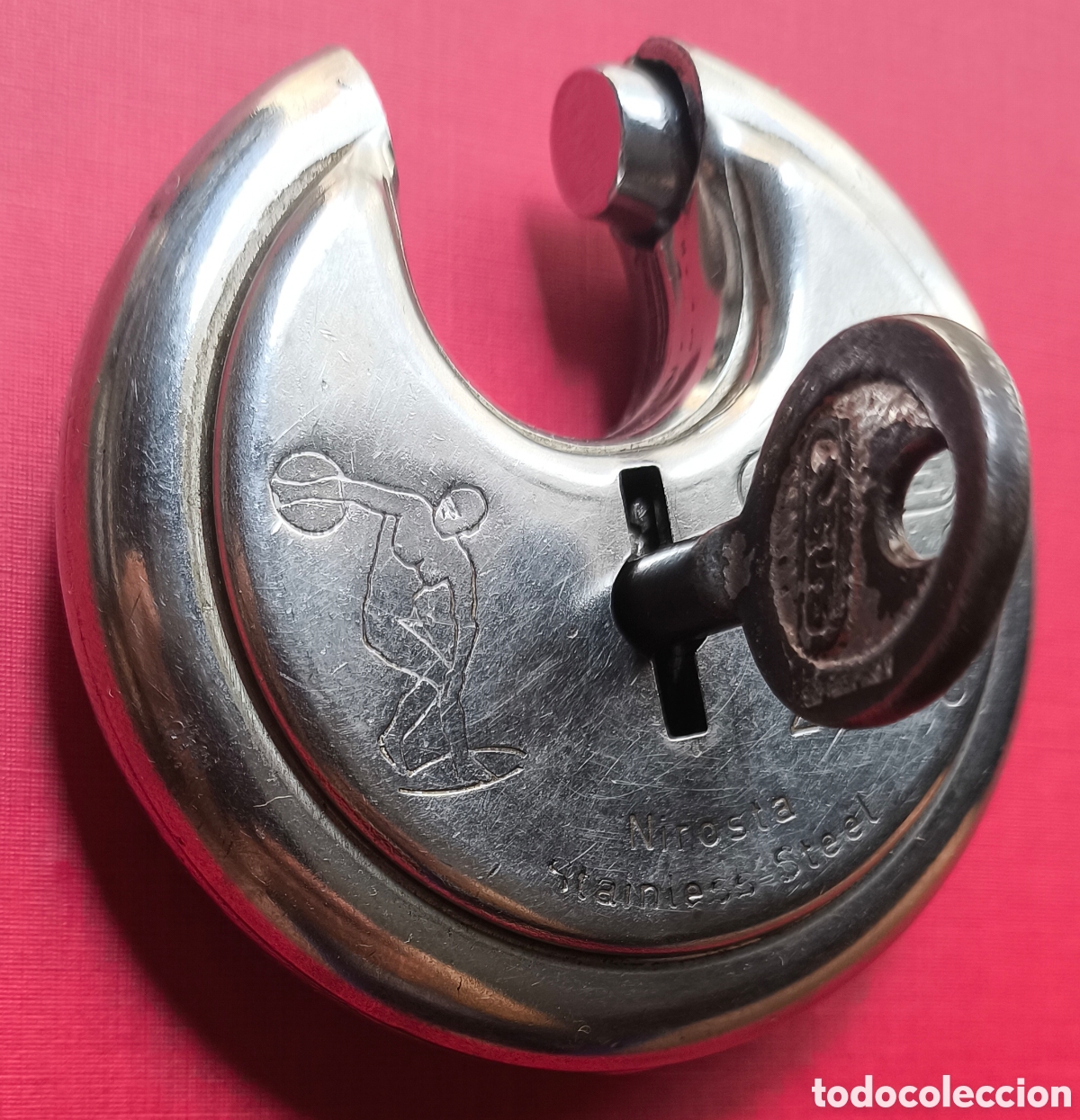 Antig&uuml;edades: CANDADO PADLOCK ABUS DISKUS 25/70 MADE IN GERMANY C. 1970 - Foto 3
