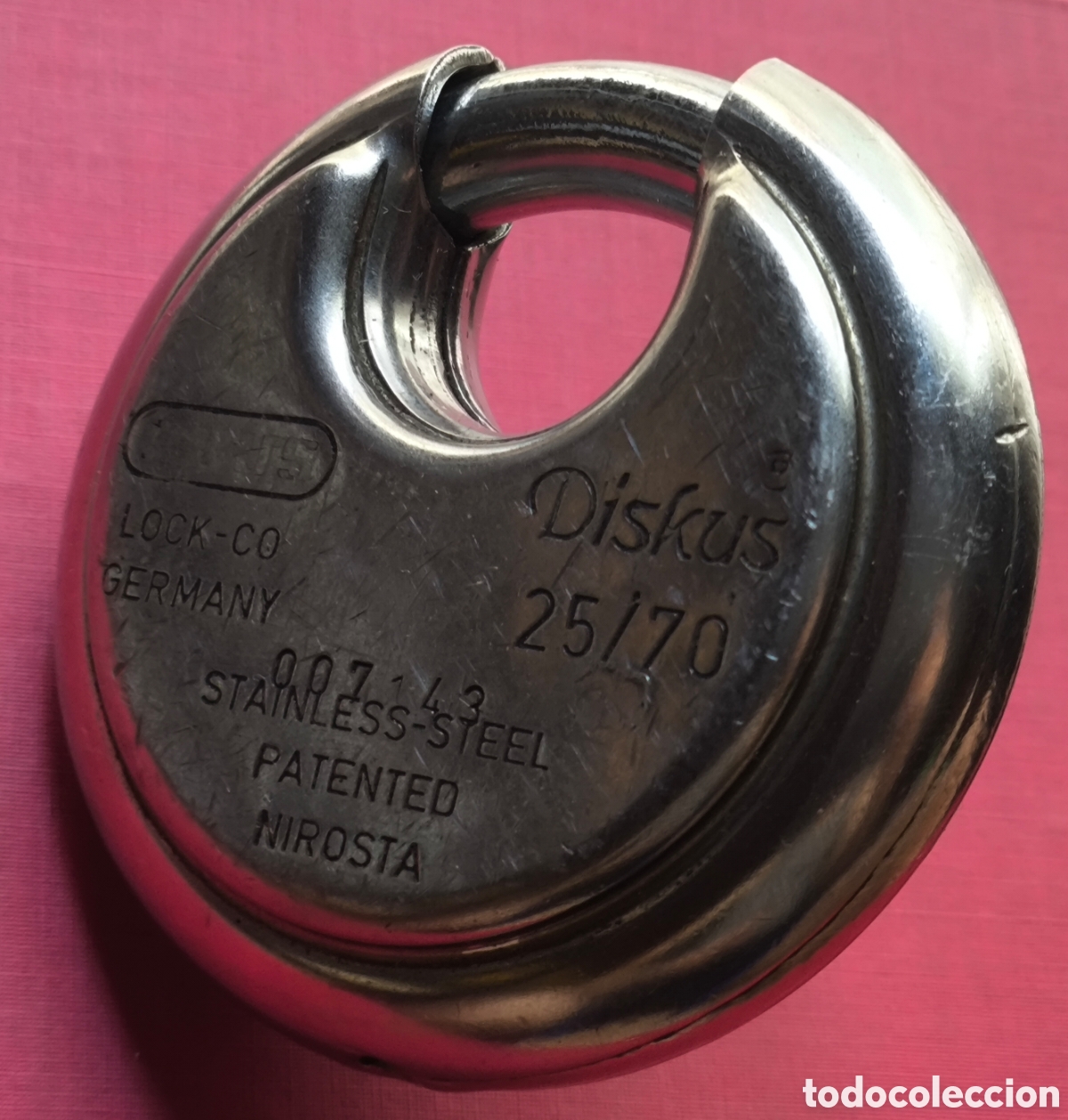 Antig&uuml;edades: CANDADO PADLOCK ABUS DISKUS 25/70 MADE IN GERMANY C. 1970 - Foto 4