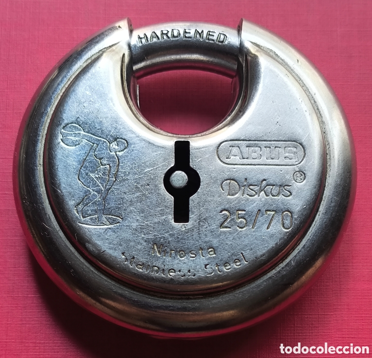 Antig&uuml;edades: CANDADO PADLOCK ABUS DISKUS 25/70 MADE IN GERMANY C. 1970 - Foto 1