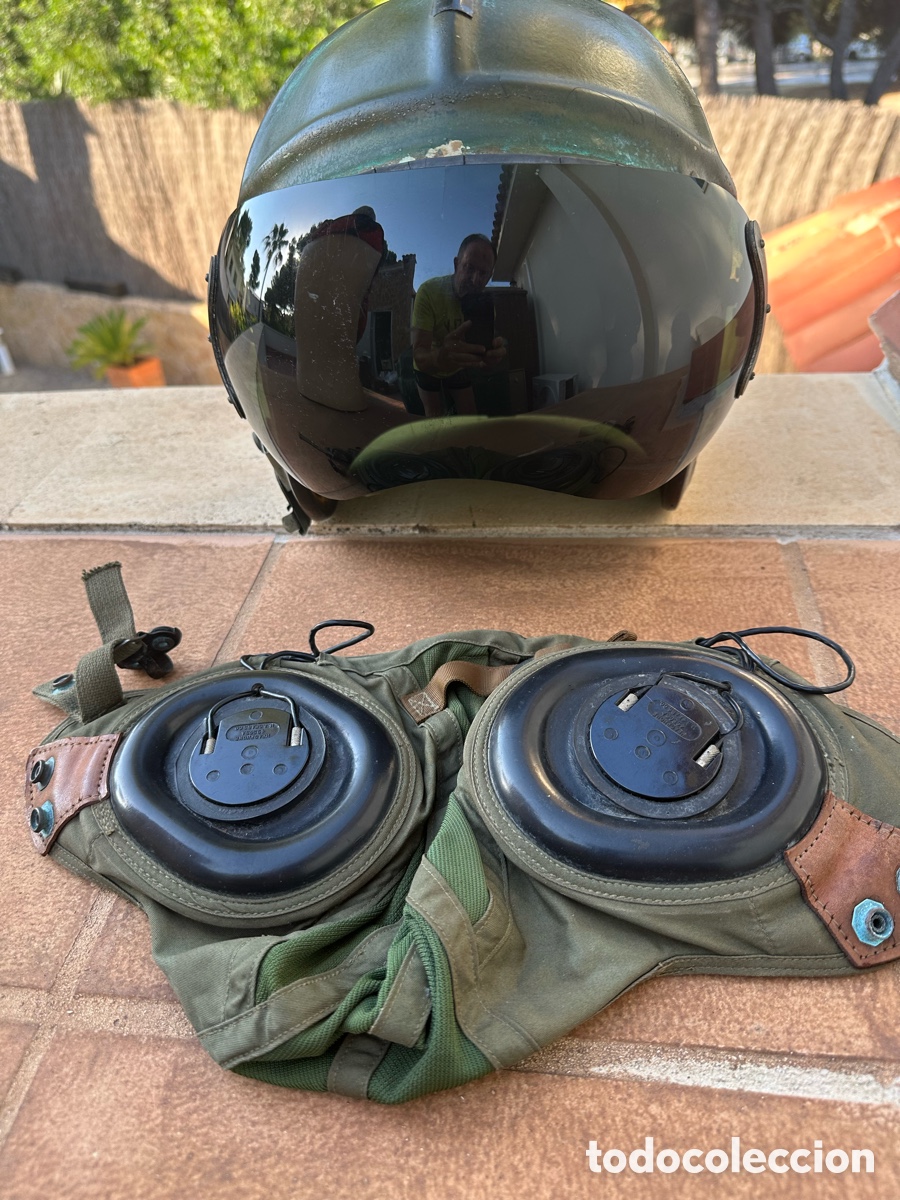 Antig&uuml;edades: Casco piloto helic&oacute;ptero americano - Foto 2