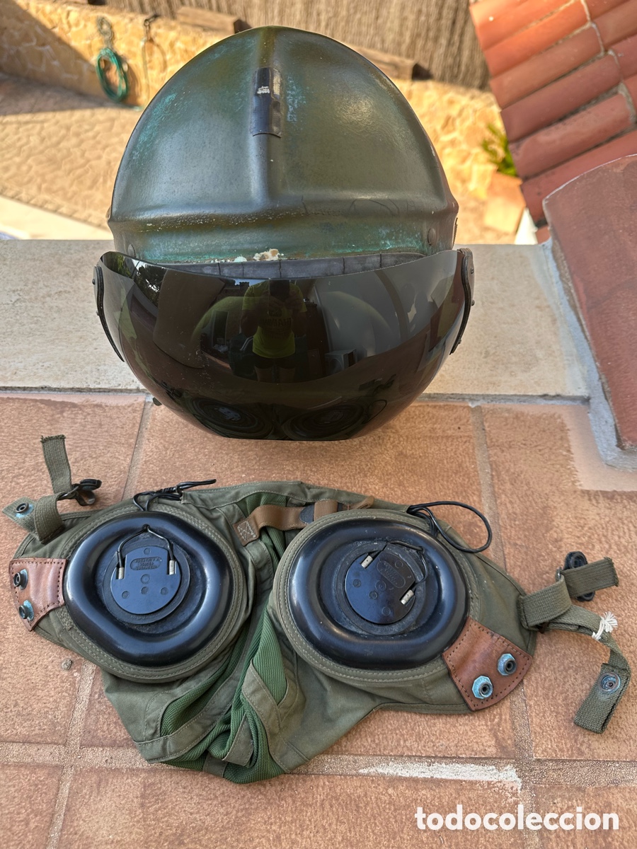 Antig&uuml;edades: Casco piloto helic&oacute;ptero americano - Foto 1