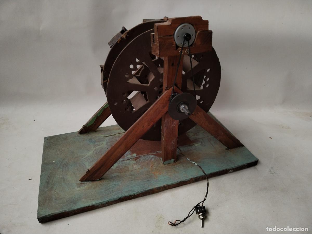 Antig&uuml;edades: noria artesanal casera de madera con motor - Foto 11