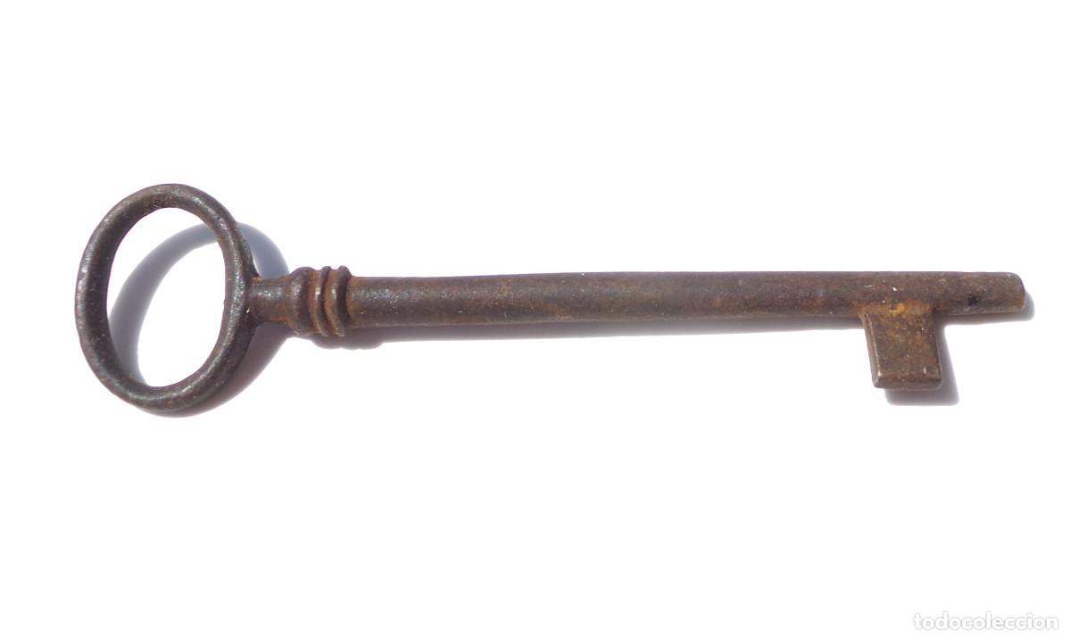Antig&uuml;edades: LLAVE DE HIERRO.- 11,5 CM DE LARGO. APROX. - Foto 4