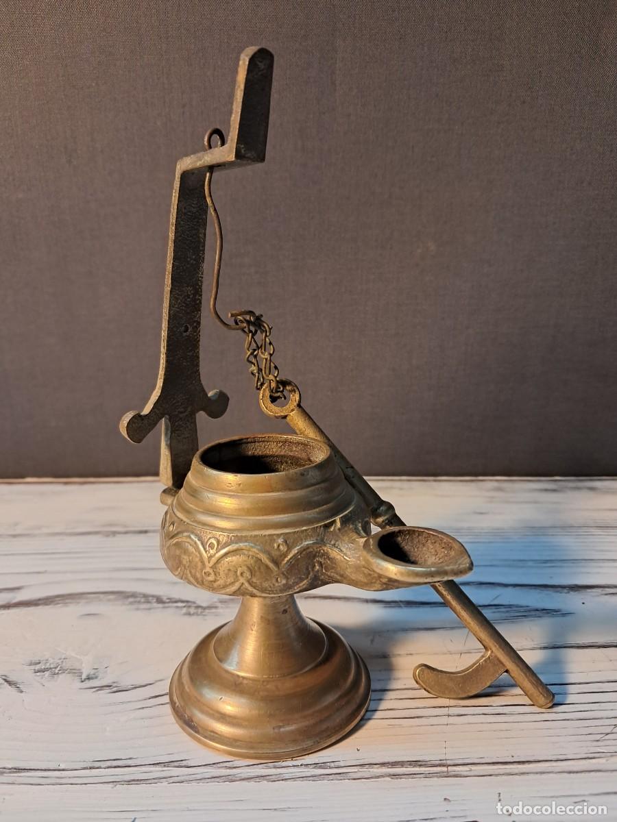 Antig&uuml;edades: CANDIL DE BRONCE ANTIGUO - Foto 1