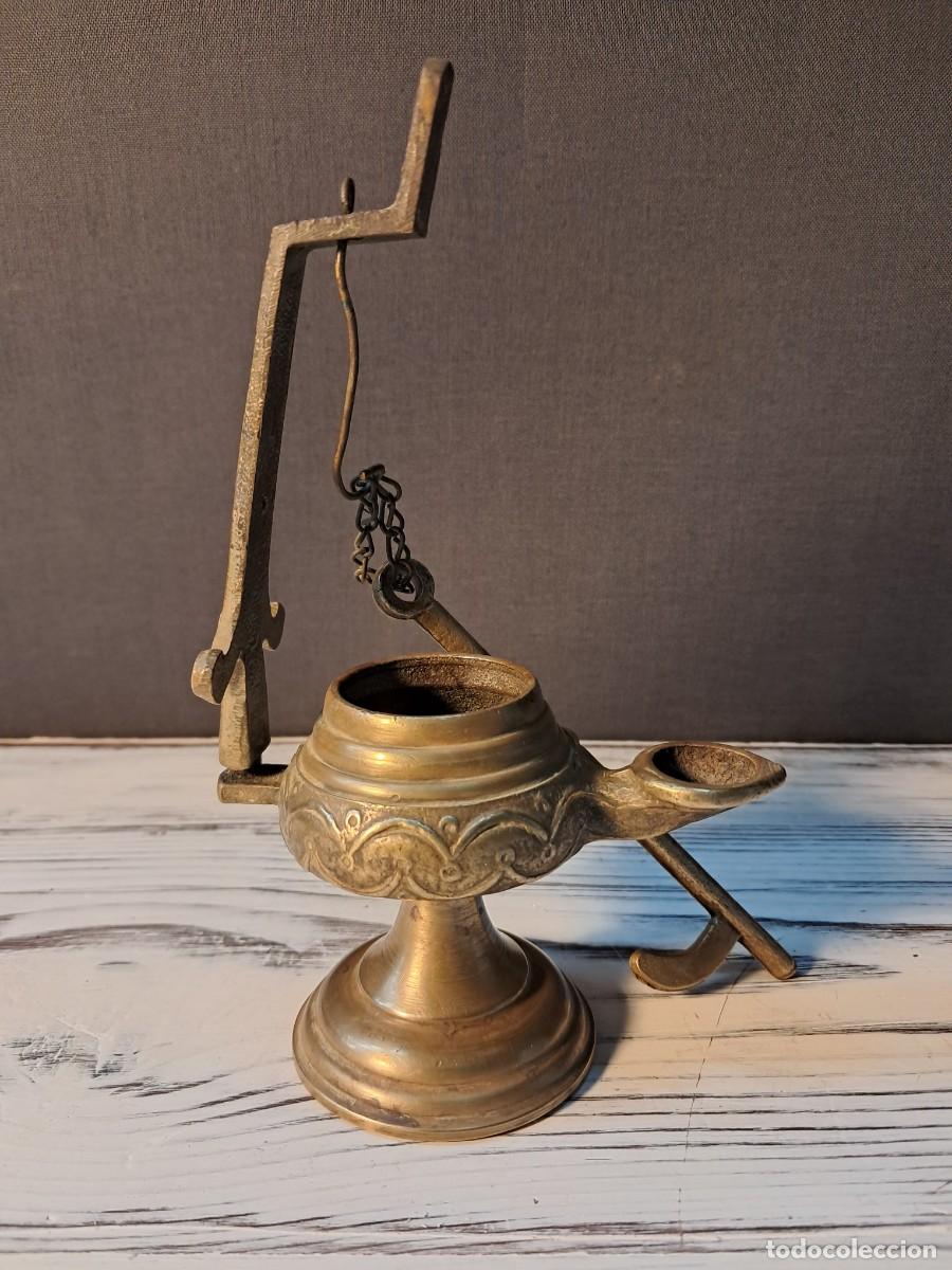 Antig&uuml;edades: CANDIL DE BRONCE ANTIGUO - Foto 2