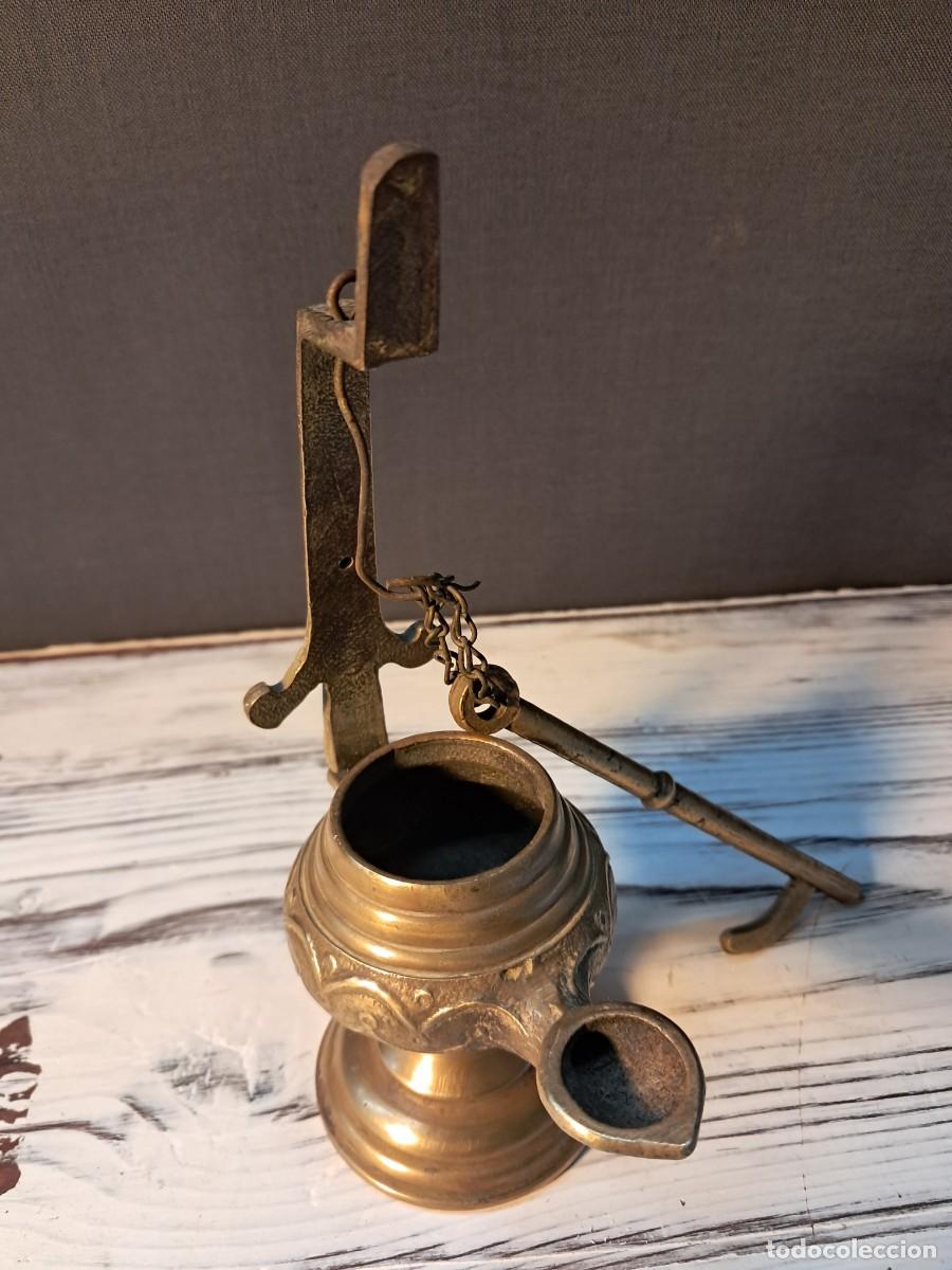 Antig&uuml;edades: CANDIL DE BRONCE ANTIGUO - Foto 3