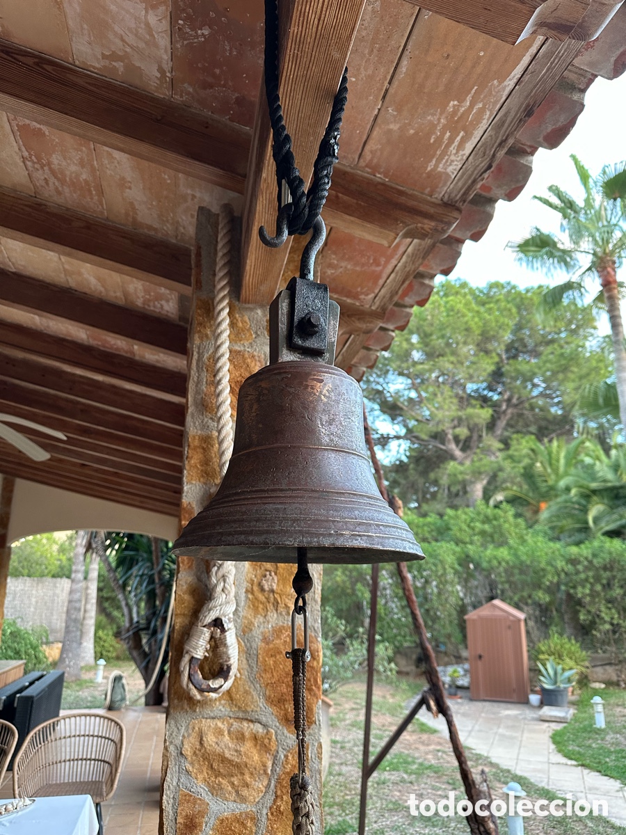 Antig&uuml;edades: Gran campana bronce antigua . - Foto 5