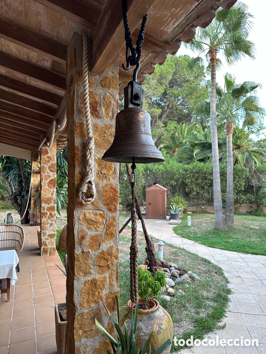 Antig&uuml;edades: Gran campana bronce antigua . - Foto 6