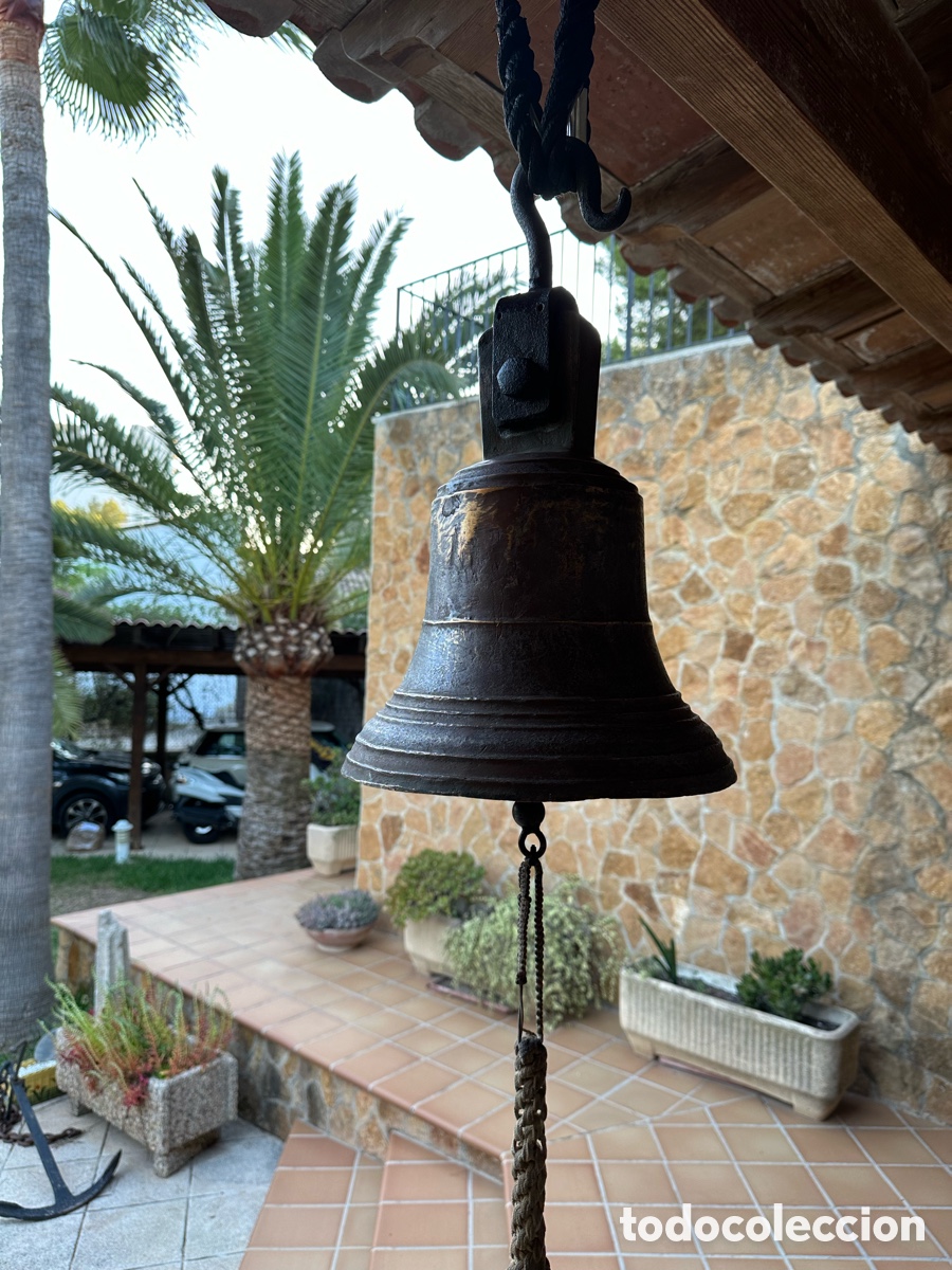 Antig&uuml;edades: Gran campana bronce antigua . - Foto 11