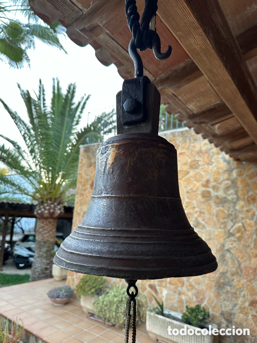 Antig&uuml;edades: Gran campana bronce antigua . - Foto 15