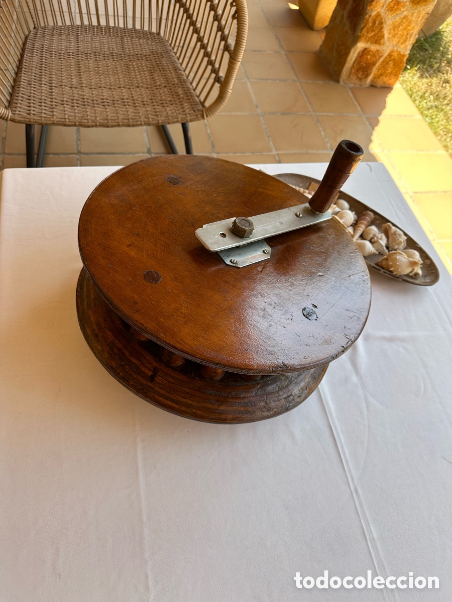 Antig&uuml;edades: Rueda carrete currican madera. - Foto 5