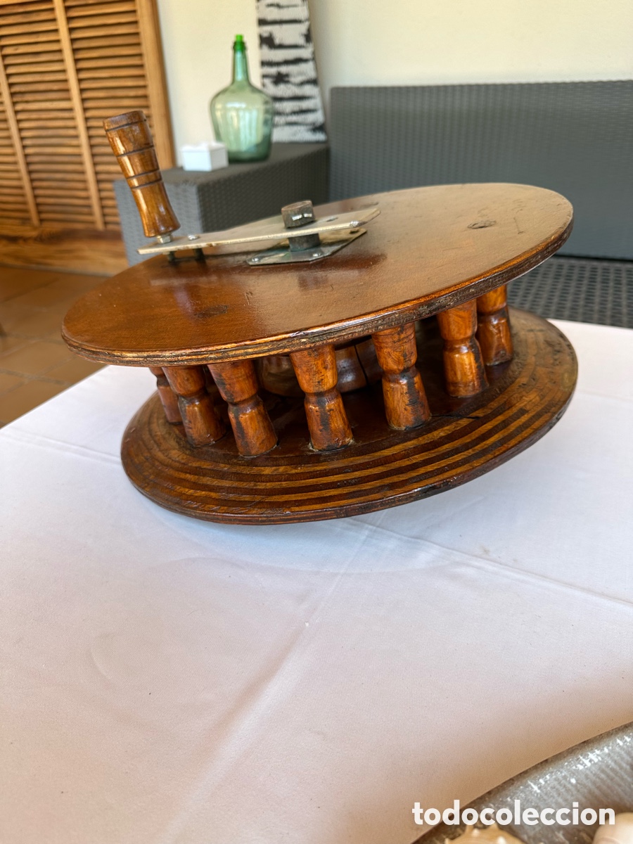 Antig&uuml;edades: Rueda carrete currican madera. - Foto 6