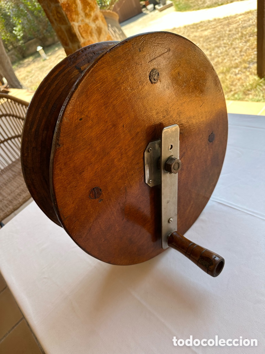 Antig&uuml;edades: Rueda carrete currican madera. - Foto 10