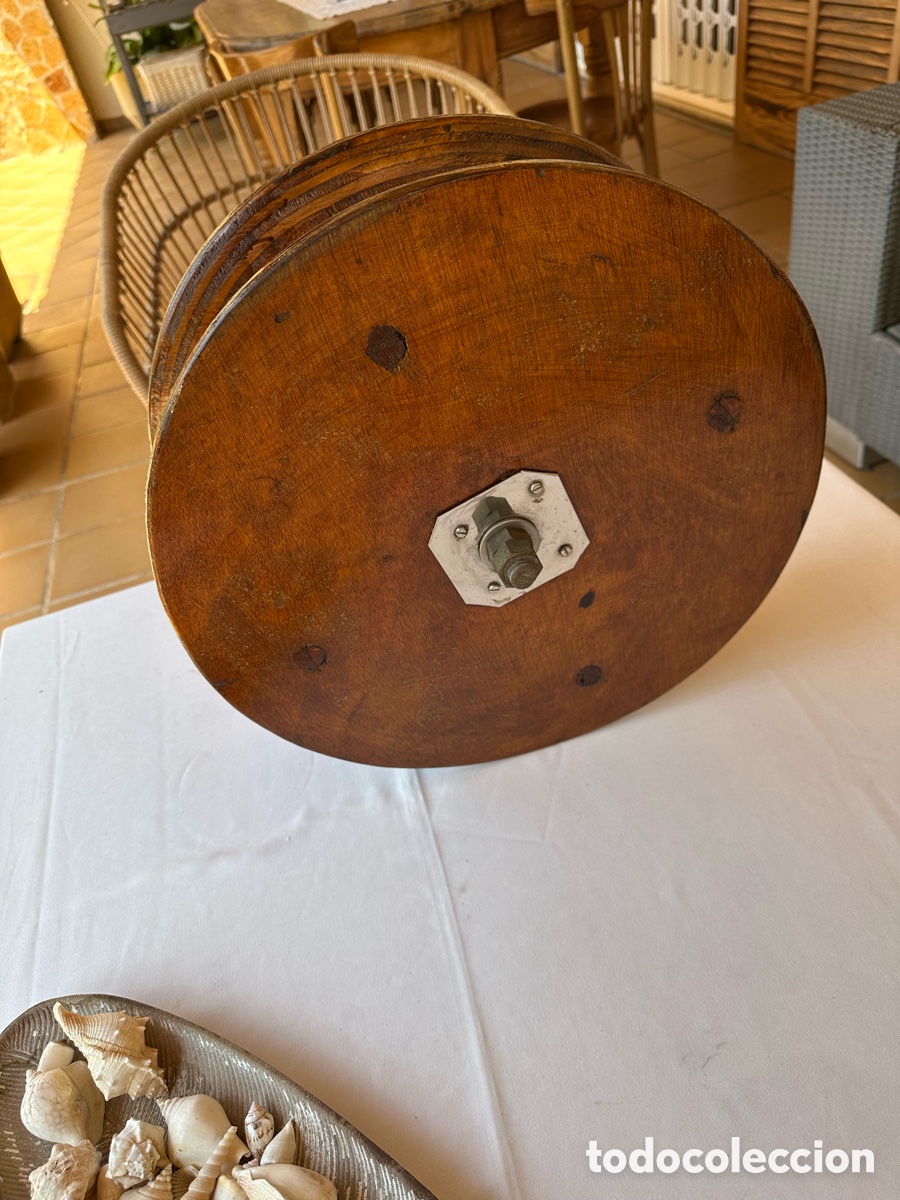 Antig&uuml;edades: Rueda carrete currican madera. - Foto 11
