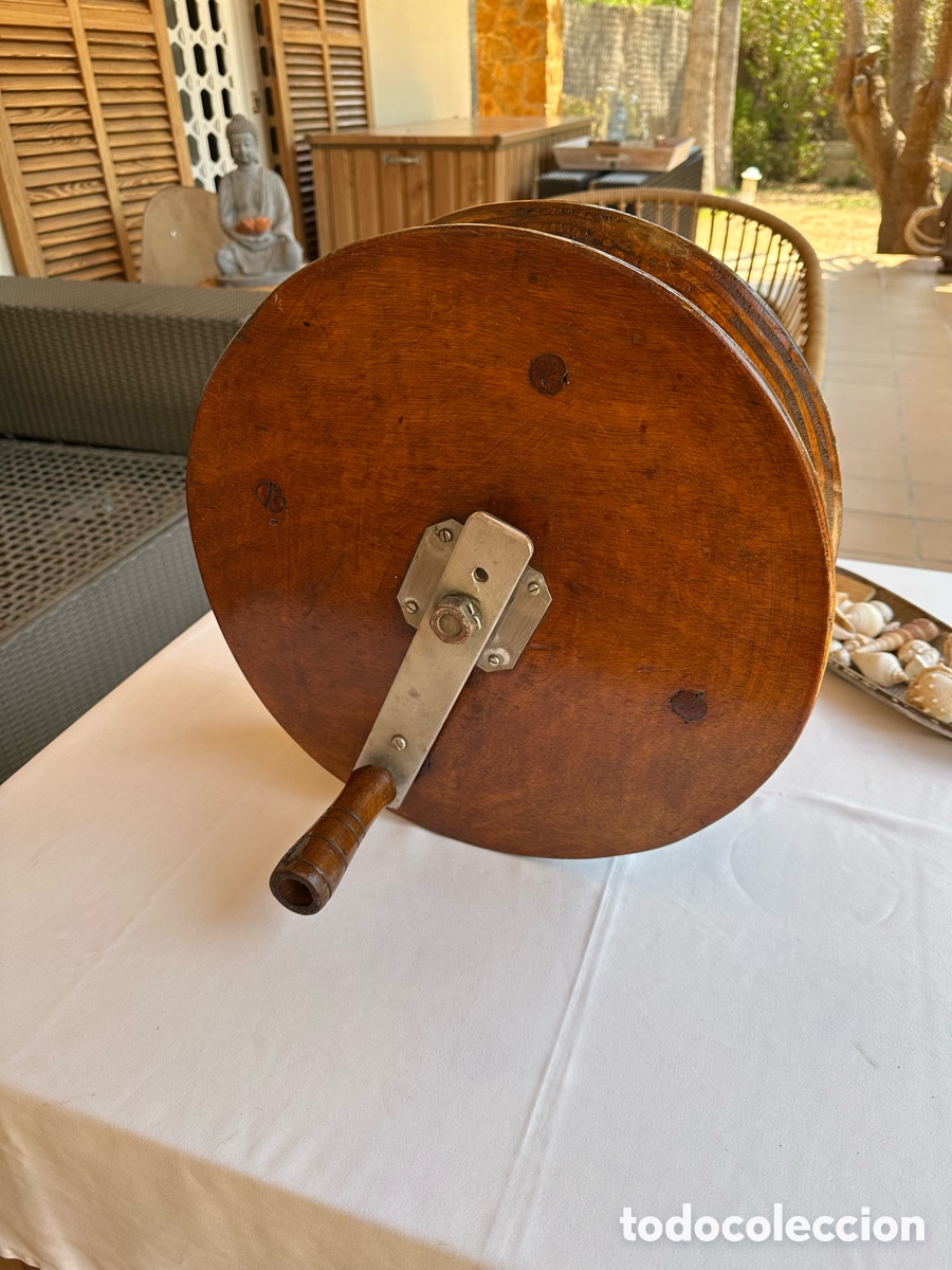 Antig&uuml;edades: Rueda carrete currican madera. - Foto 13