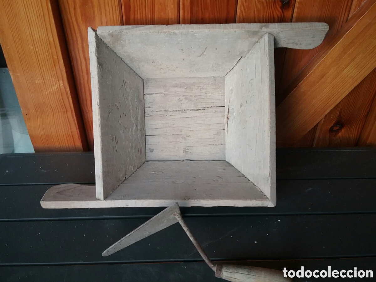 Antig&uuml;edades: GAVETA DE ALBA&Ntilde;IL DE MADERA CON PALETA - Foto 2