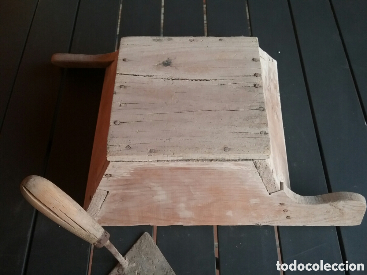 Antig&uuml;edades: GAVETA DE ALBA&Ntilde;IL DE MADERA CON PALETA - Foto 3