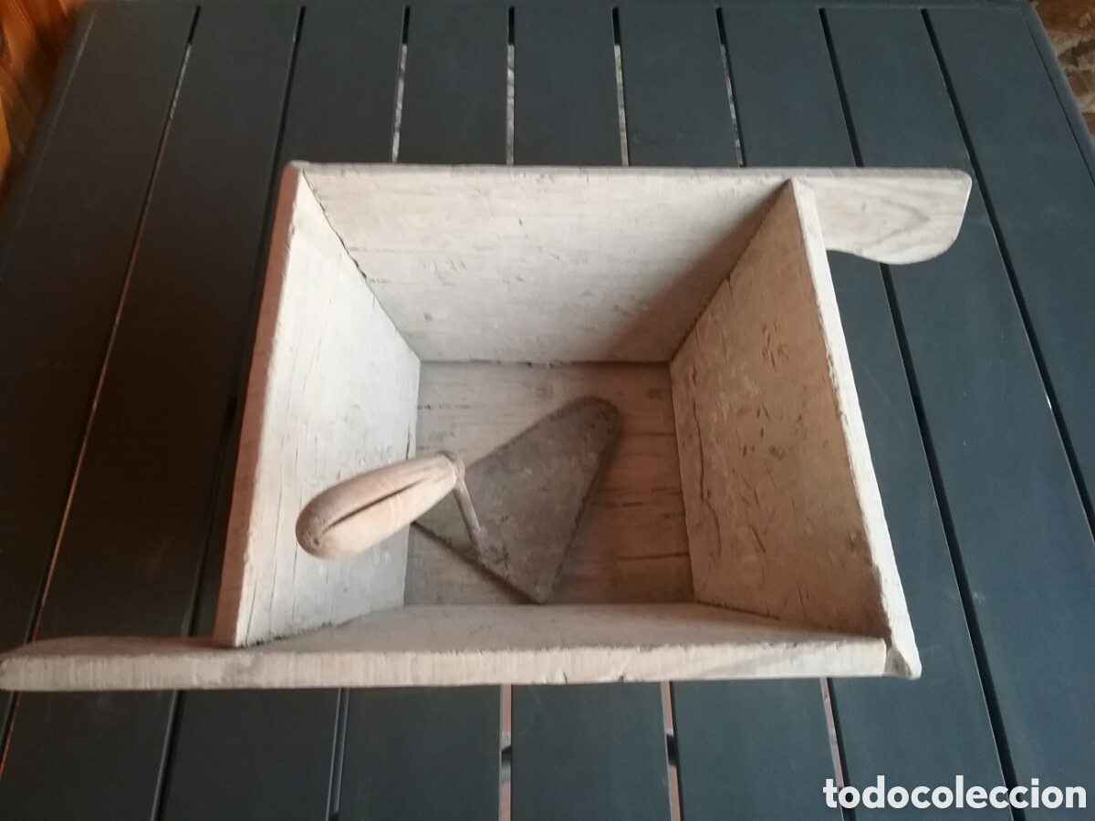 Antig&uuml;edades: GAVETA DE ALBA&Ntilde;IL DE MADERA CON PALETA - Foto 5