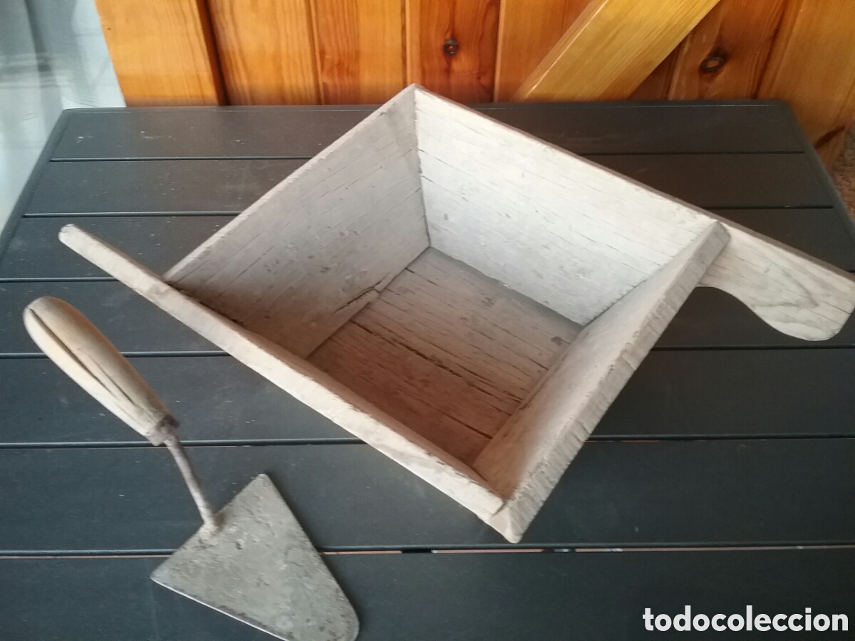 Antig&uuml;edades: GAVETA DE ALBA&Ntilde;IL DE MADERA CON PALETA - Foto 1