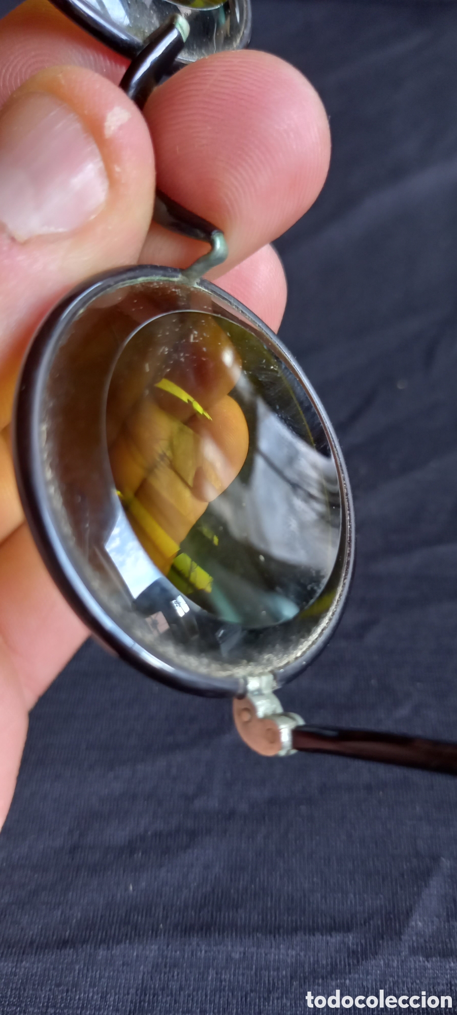 Antig&uuml;edades: GAFAS ANTIGUAS CRISTAL VERDE - Foto 4