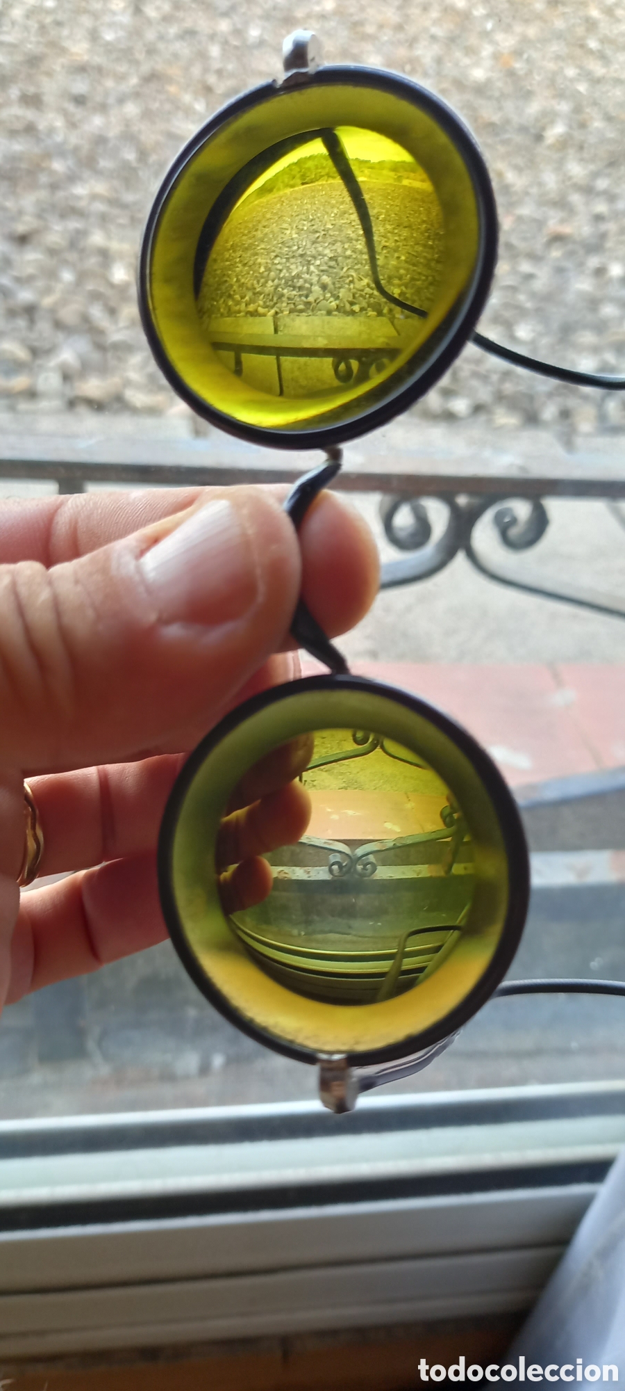 Antig&uuml;edades: GAFAS ANTIGUAS CRISTAL VERDE - Foto 8