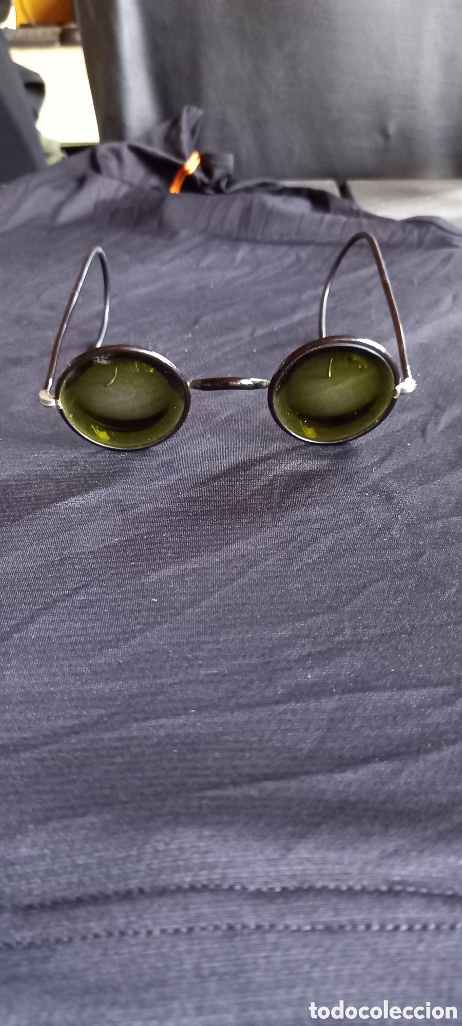 Antig&uuml;edades: GAFAS ANTIGUAS CRISTAL VERDE - Foto 9