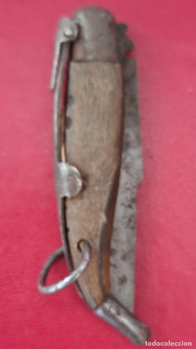 Antig&uuml;edades: Navaja plegable vintage &ldquo;Ring-Lock&rdquo; con mango de madera - Foto 1