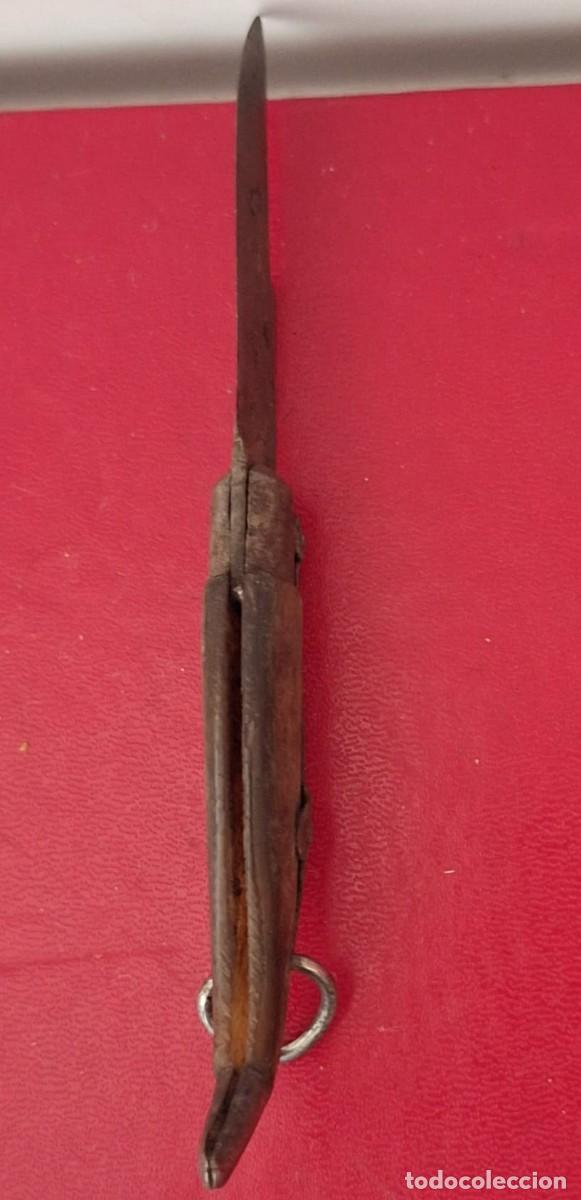 Antig&uuml;edades: Navaja plegable vintage &ldquo;Ring-Lock&rdquo; con mango de madera - Foto 4