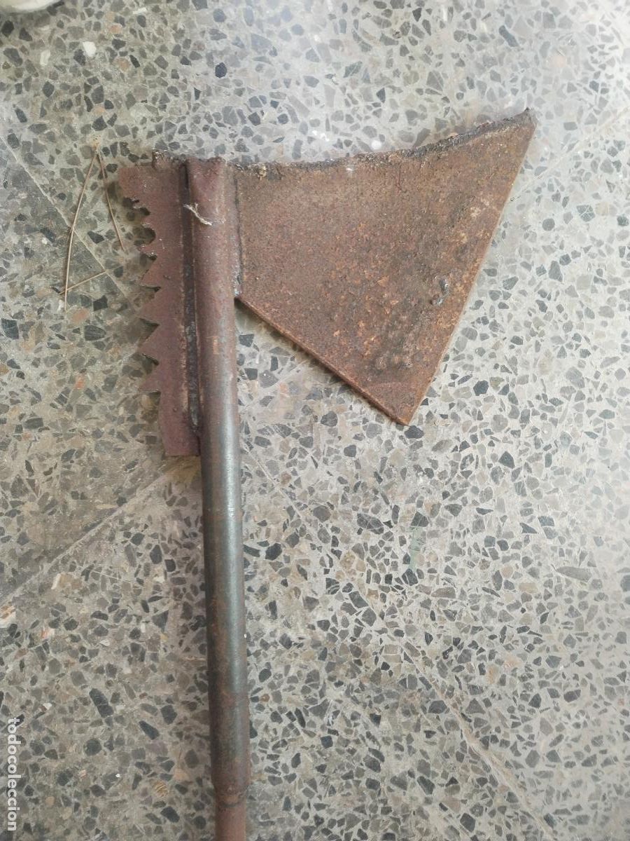 Antig&uuml;edades: hacha rustica de hierro de forja - Foto 5