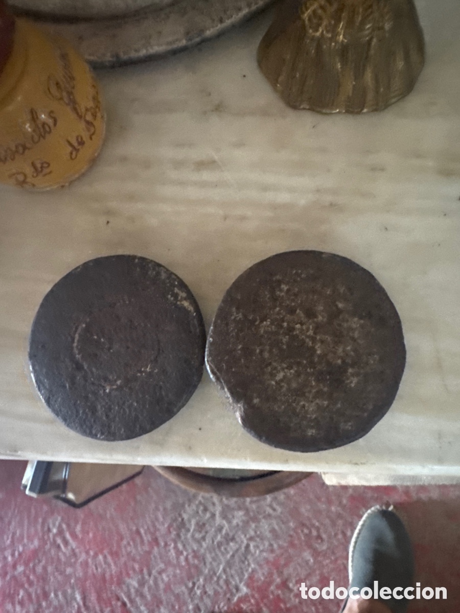 Antig&uuml;edades: Pareja de juego de tejos - Foto 4
