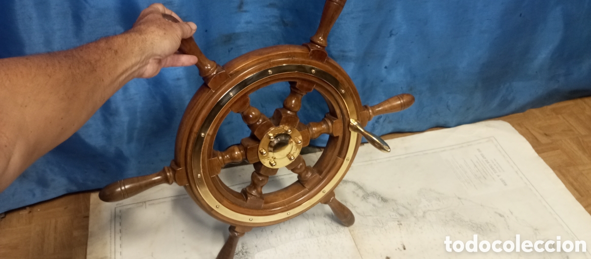 Antig&uuml;edades: Rueda de tim&oacute;n, Tim&oacute;n de barco, Rueda de gobierno - Foto 1
