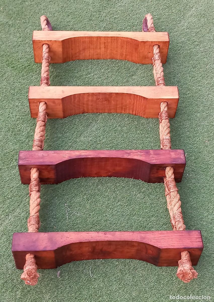 Antig&uuml;edades: ESCALERA DE PRACTICO , GATO , BARCO DE 4 PIES - Foto 7