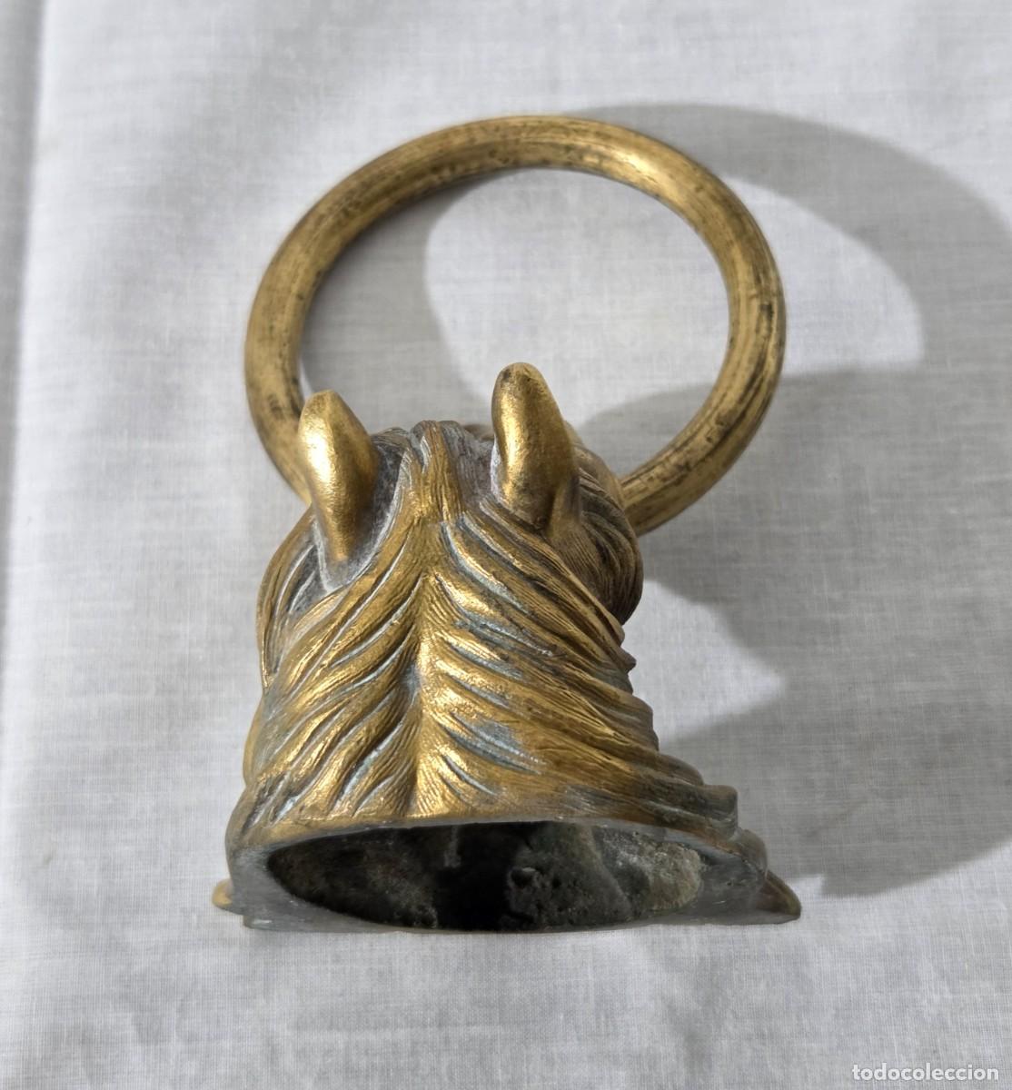 Antig&uuml;edades: Aldaba tirador de bronce, Caballo con argolla - Foto 7