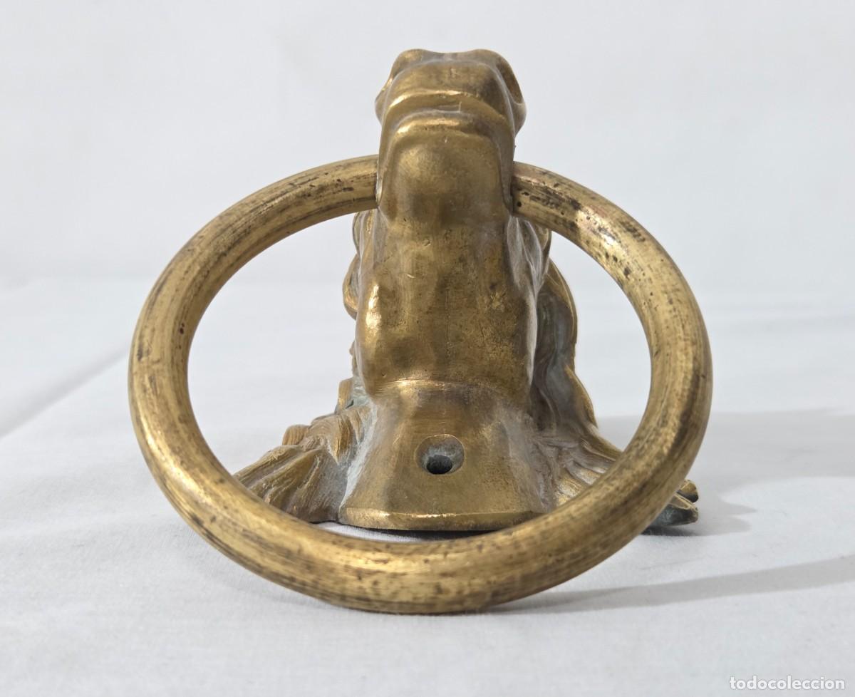 Antig&uuml;edades: Aldaba tirador de bronce, Caballo con argolla - Foto 8