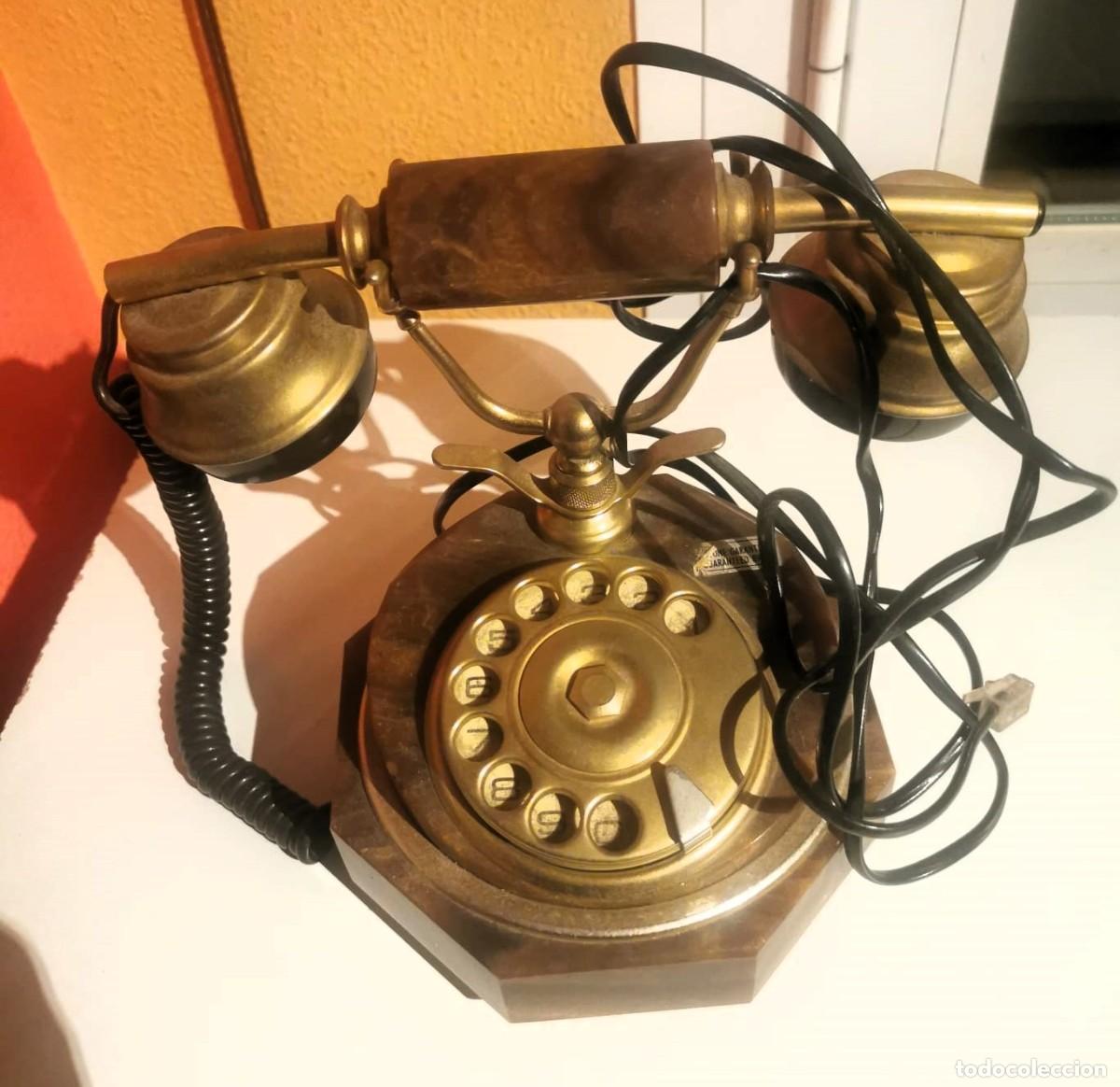 Tel&eacute;fonos: TEL&Eacute;FONO ONIX y metal Chapado oro - Foto 1
