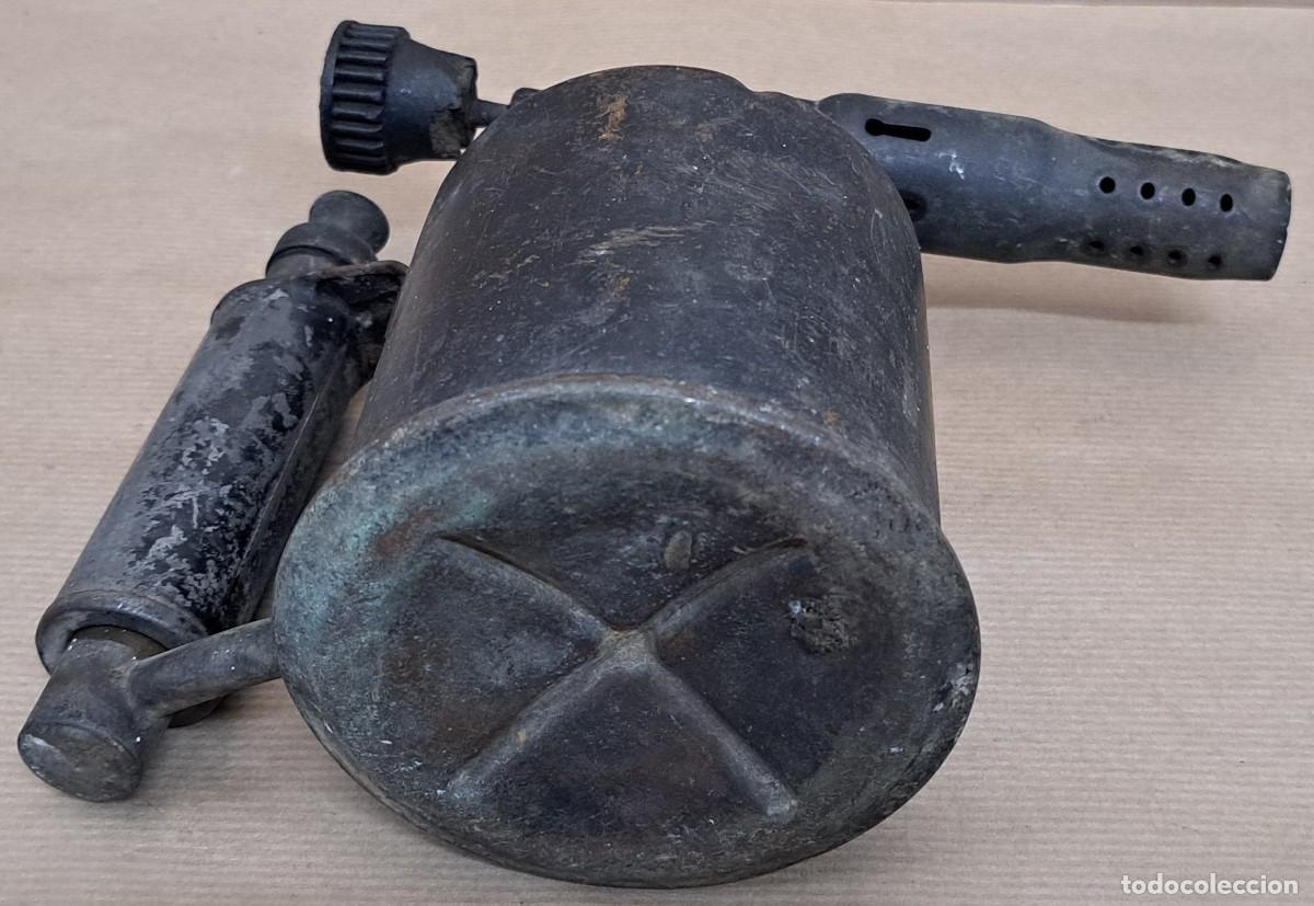 Antig&uuml;edades: Antiguo soplete de lat&oacute;n marca C.I.M.S.A. - Foto 5