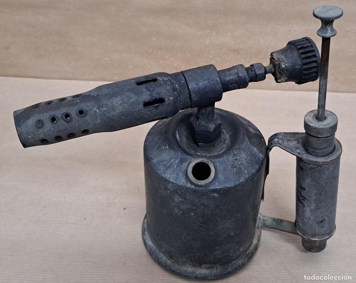 Antig&uuml;edades: Antiguo soplete de lat&oacute;n marca C.I.M.S.A. - Foto 6