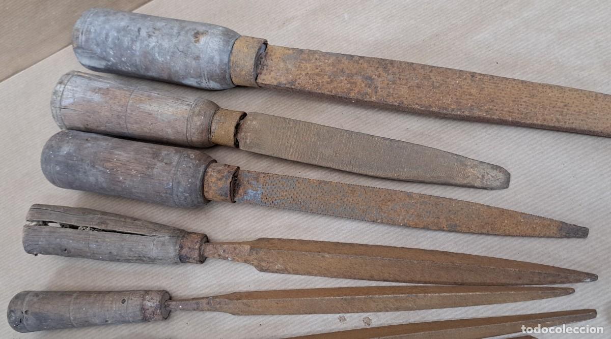 Antig&uuml;edades: Lote de 15 antiguas herramientas de carpinter&iacute;a - Foto 3