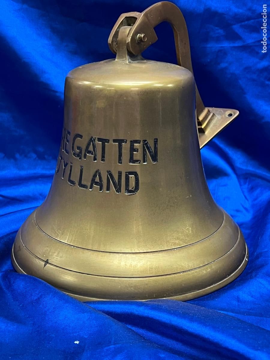 Antig&uuml;edades: ESPECTACULAR CAMPANA DE BARCO REGATTEN JYLLAND - Foto 2