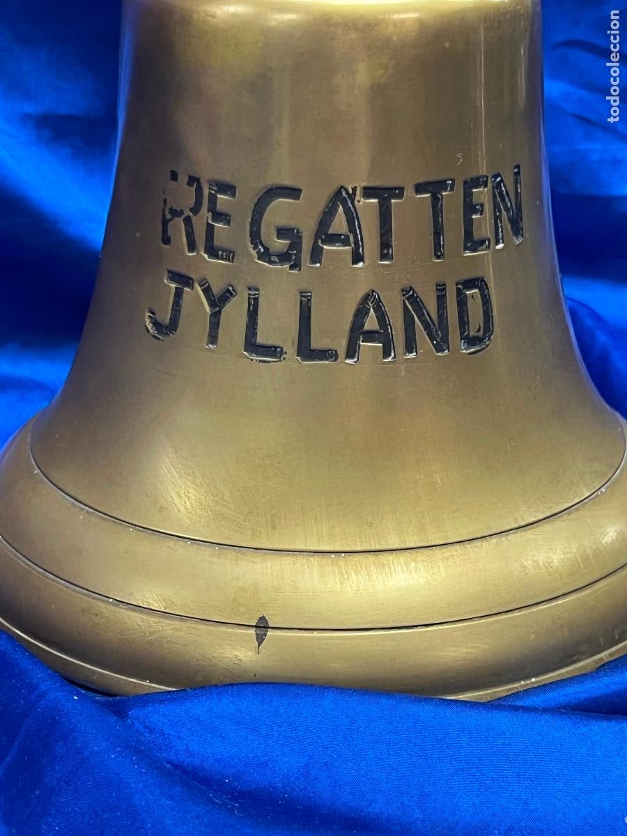 Antig&uuml;edades: ESPECTACULAR CAMPANA DE BARCO REGATTEN JYLLAND - Foto 1