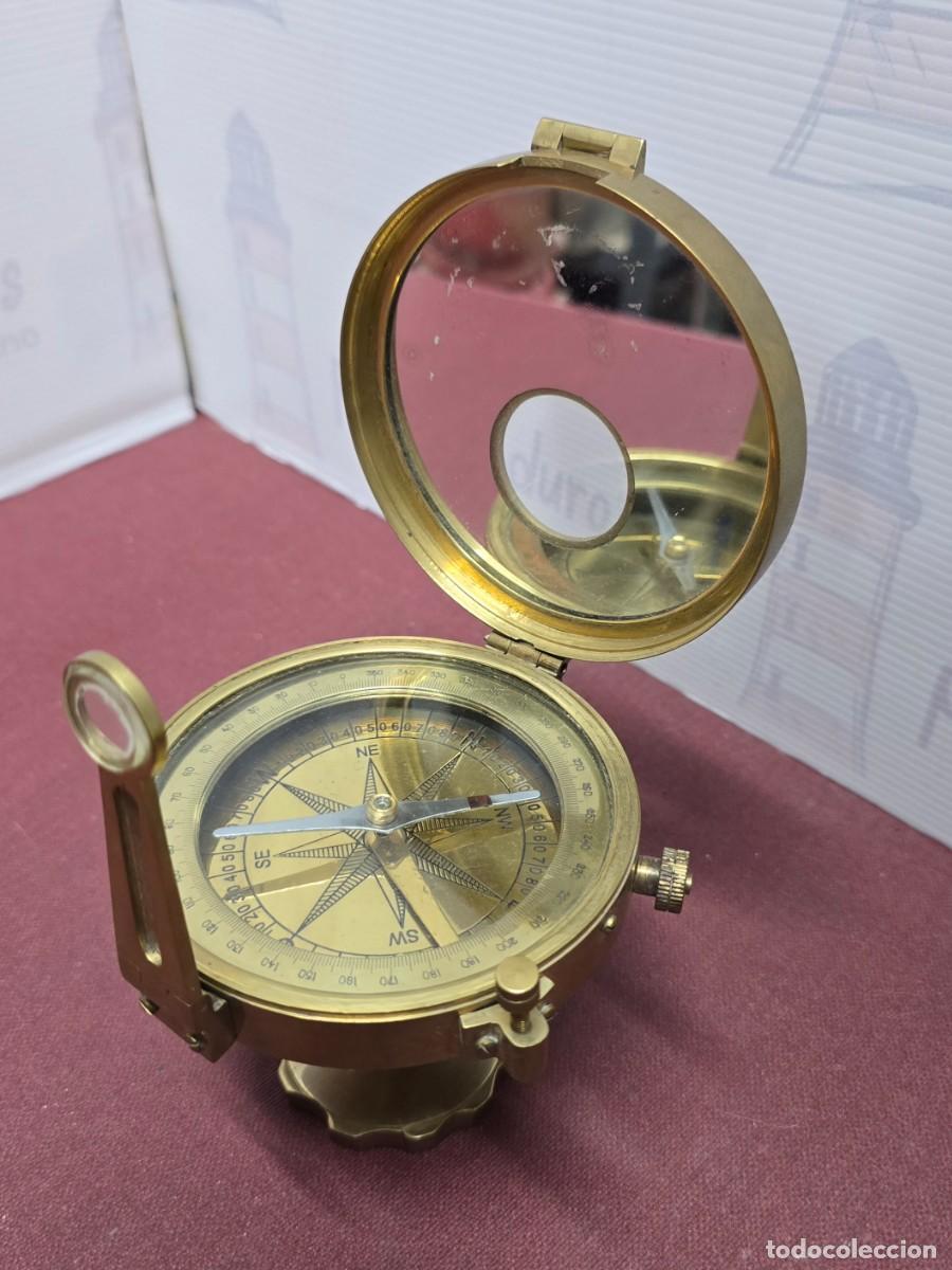 Antig&uuml;edades: Ant&iacute;gua Br&uacute;jula n&aacute;utica de bronce - Foto 2