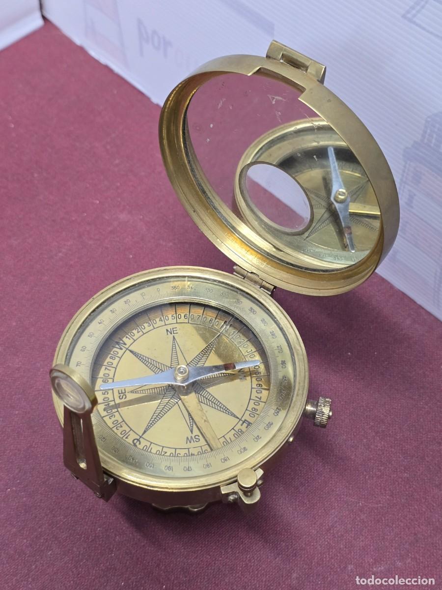 Antig&uuml;edades: Ant&iacute;gua Br&uacute;jula n&aacute;utica de bronce - Foto 3