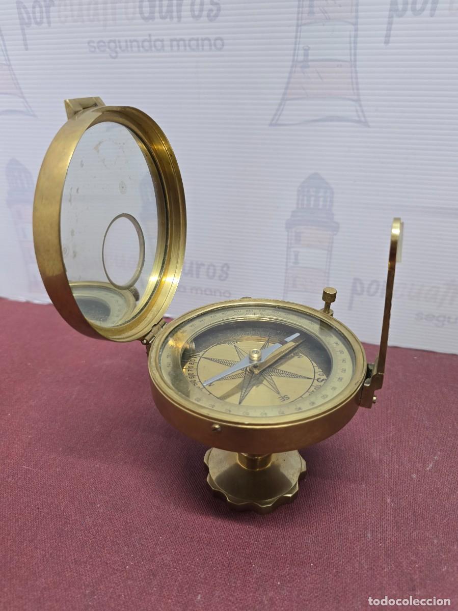 Antig&uuml;edades: Ant&iacute;gua Br&uacute;jula n&aacute;utica de bronce - Foto 1