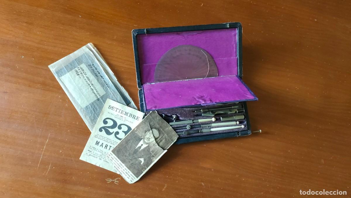 Antig&uuml;edades: ANTIGUO ESTUCHE COMPAS PERFECTIONNES CAJA DE COMPASES - Foto 7