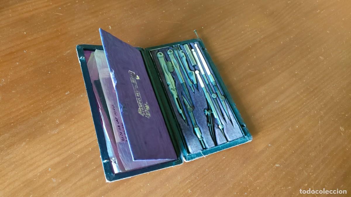 Antig&uuml;edades: ANTIGUO ESTUCHE COMPAS PERFECTIONNES CAJA DE COMPASES - Foto 10