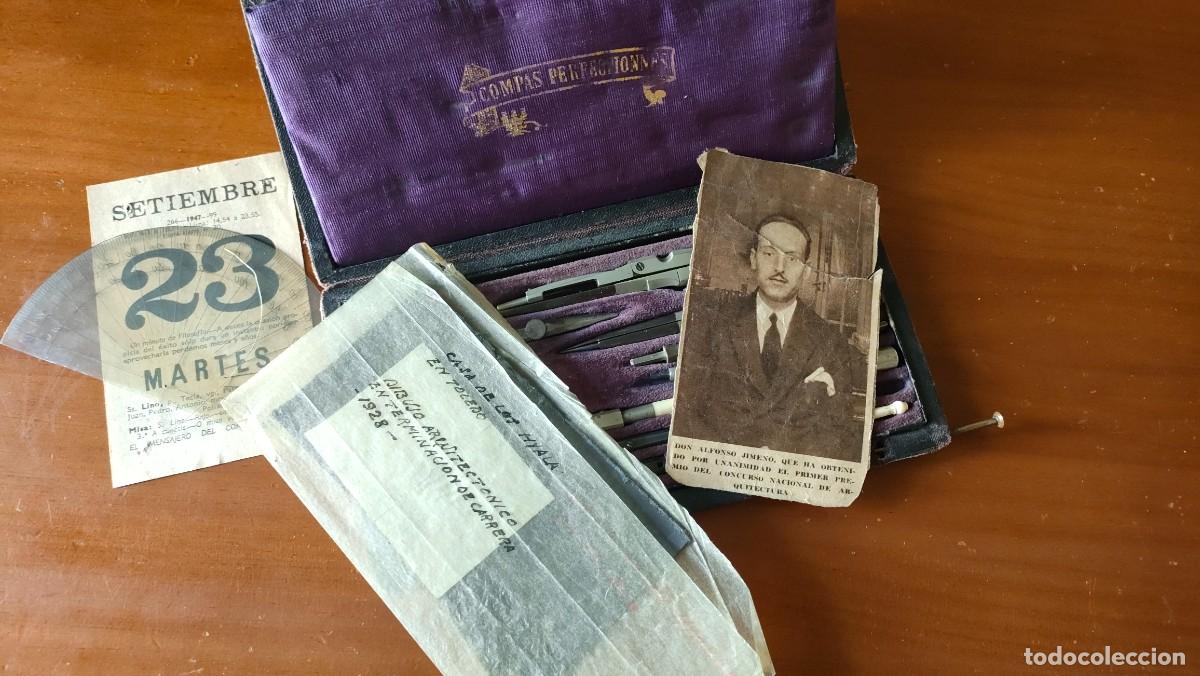Antig&uuml;edades: ANTIGUO ESTUCHE COMPAS PERFECTIONNES CAJA DE COMPASES - Foto 19